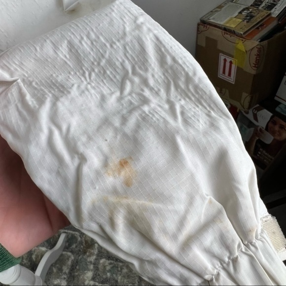 The North Face Womens Hyvent Hooded Jacket White Black Color Block Zip Pockets M - Picture 11 of 12